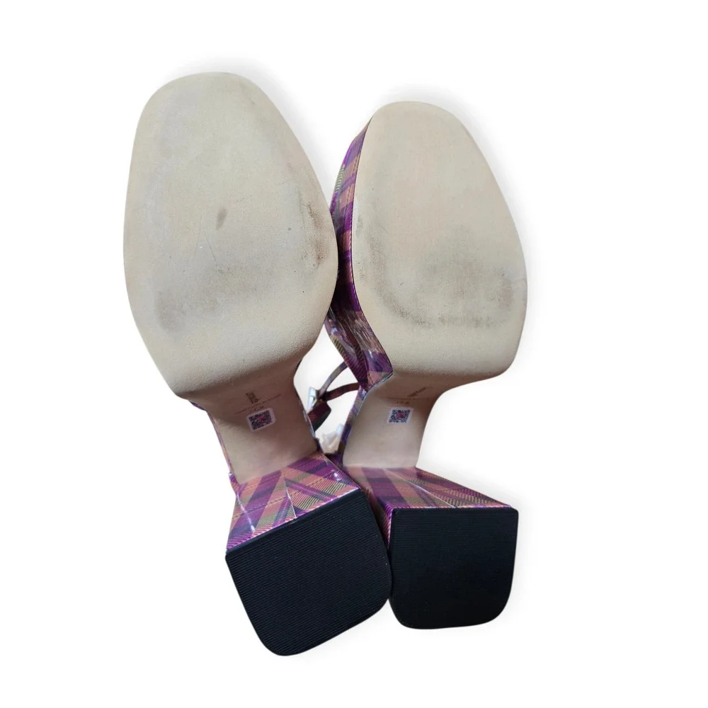 Larroude (Larroudé) Ari Checkered Plaid Mary Jane Platform Pumps‎ Size 7.5 - Picture 7 of 8